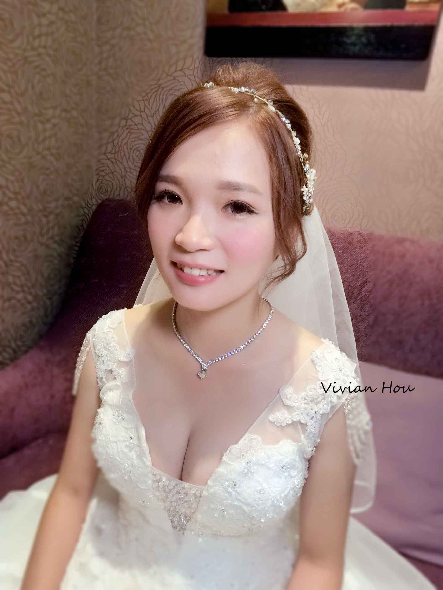 韓系自然系底妝髮型婚宴白紗造型