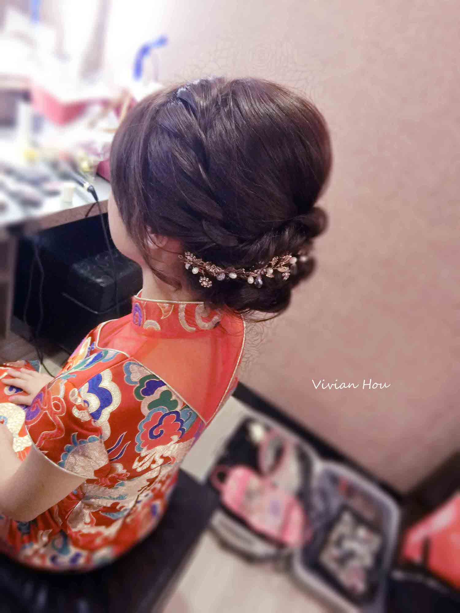 古典美人旗袍文訂盤髮造型