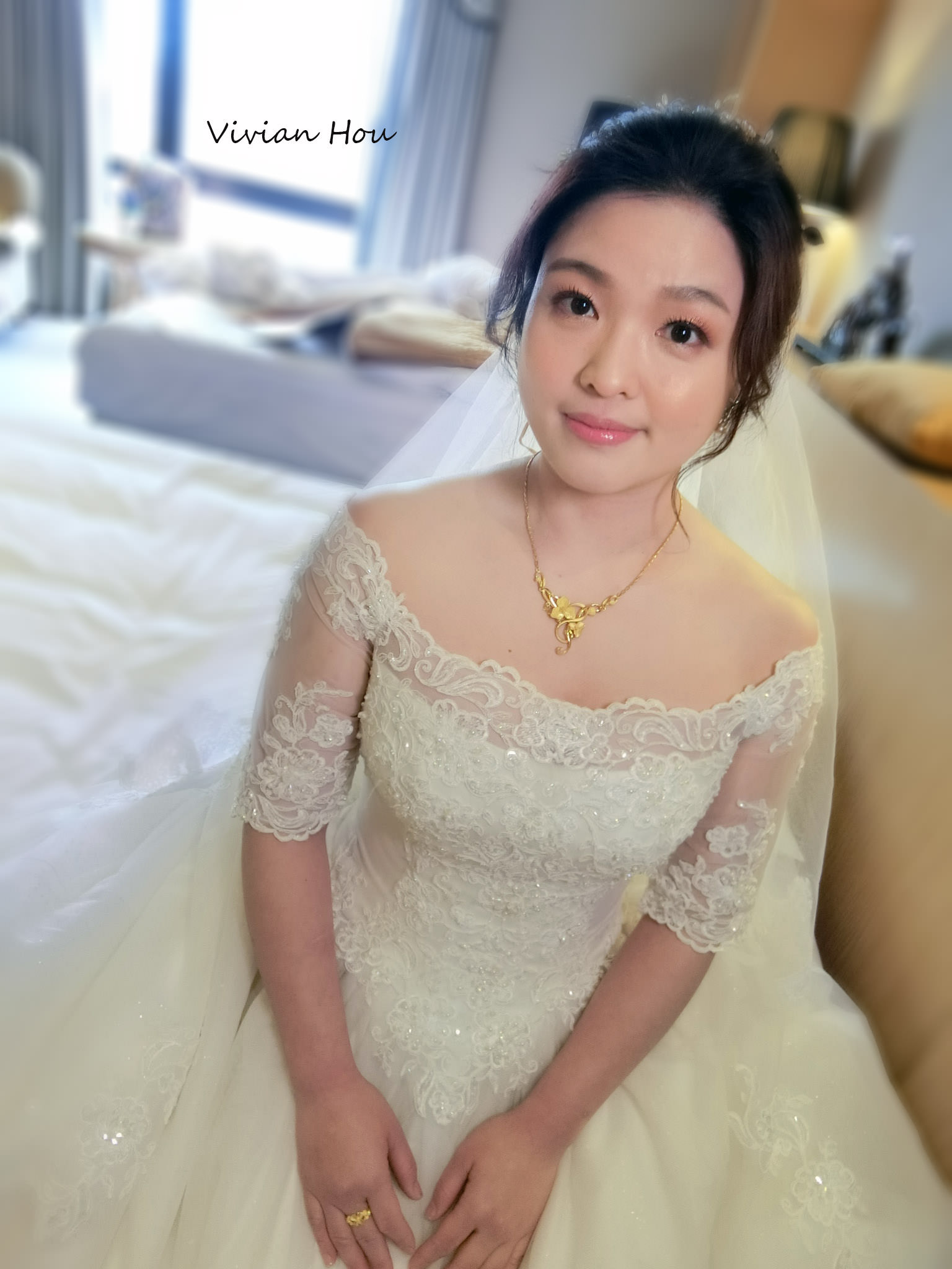 韓系妝感氣質白紗新娘造型