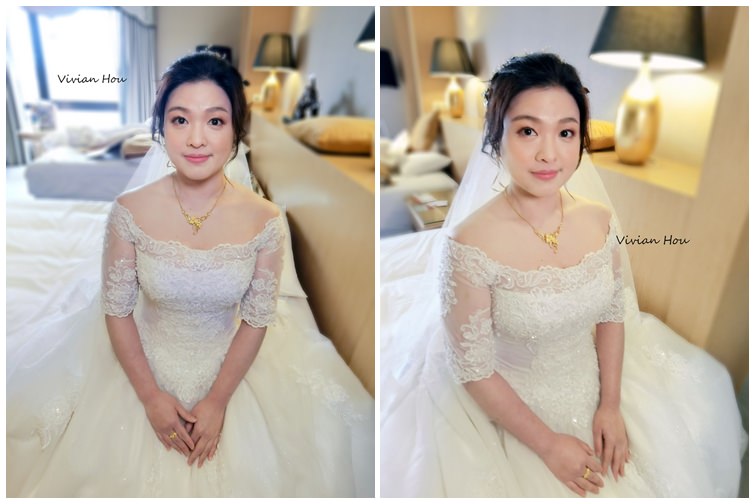韓系妝感氣質白紗新娘造型